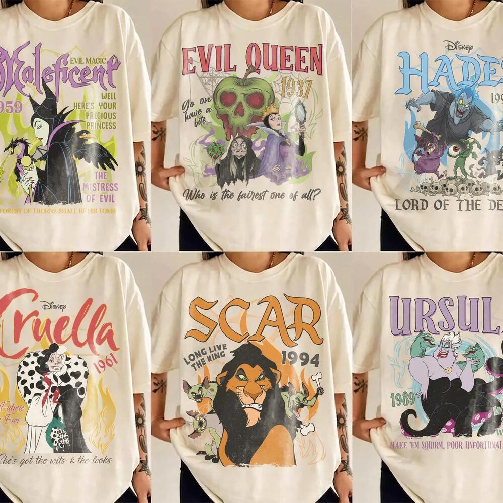 Disney Villains Halloween Characters Shirts, Bad Witches Cruella